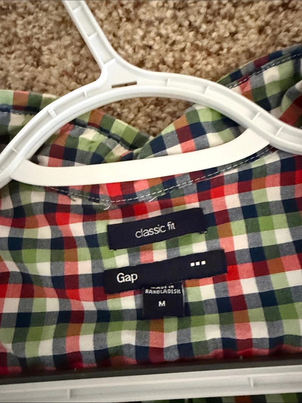 GAP Men's Multi-Color Plaid Button-Down Shirt